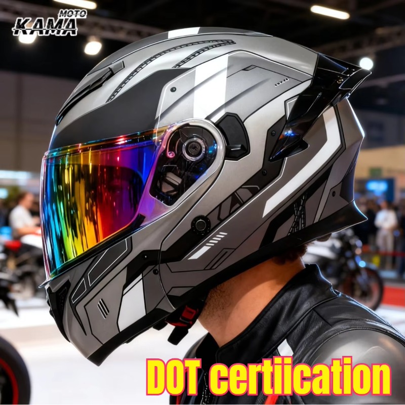 Modular Flip Up Motorcycle Helmet Dot Approved - DOT Approved Motorcycle Helmets Double Visors