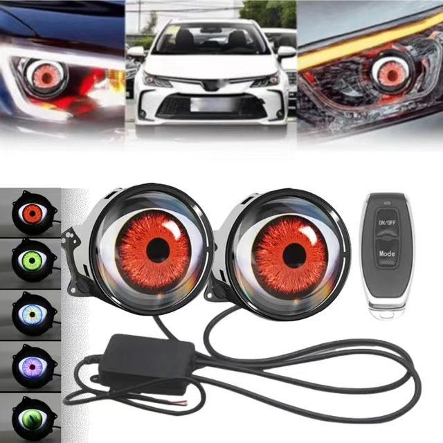 Devil Eye LED Headlight, Dynam - Universal Motorcycle Led Headlight Projector review and price